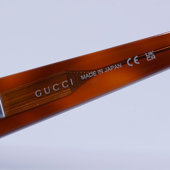 Gucci GG1919S 004 Sunglasses Havana Cat Eye Frame, Grey Lenses - Picture 7 of 11